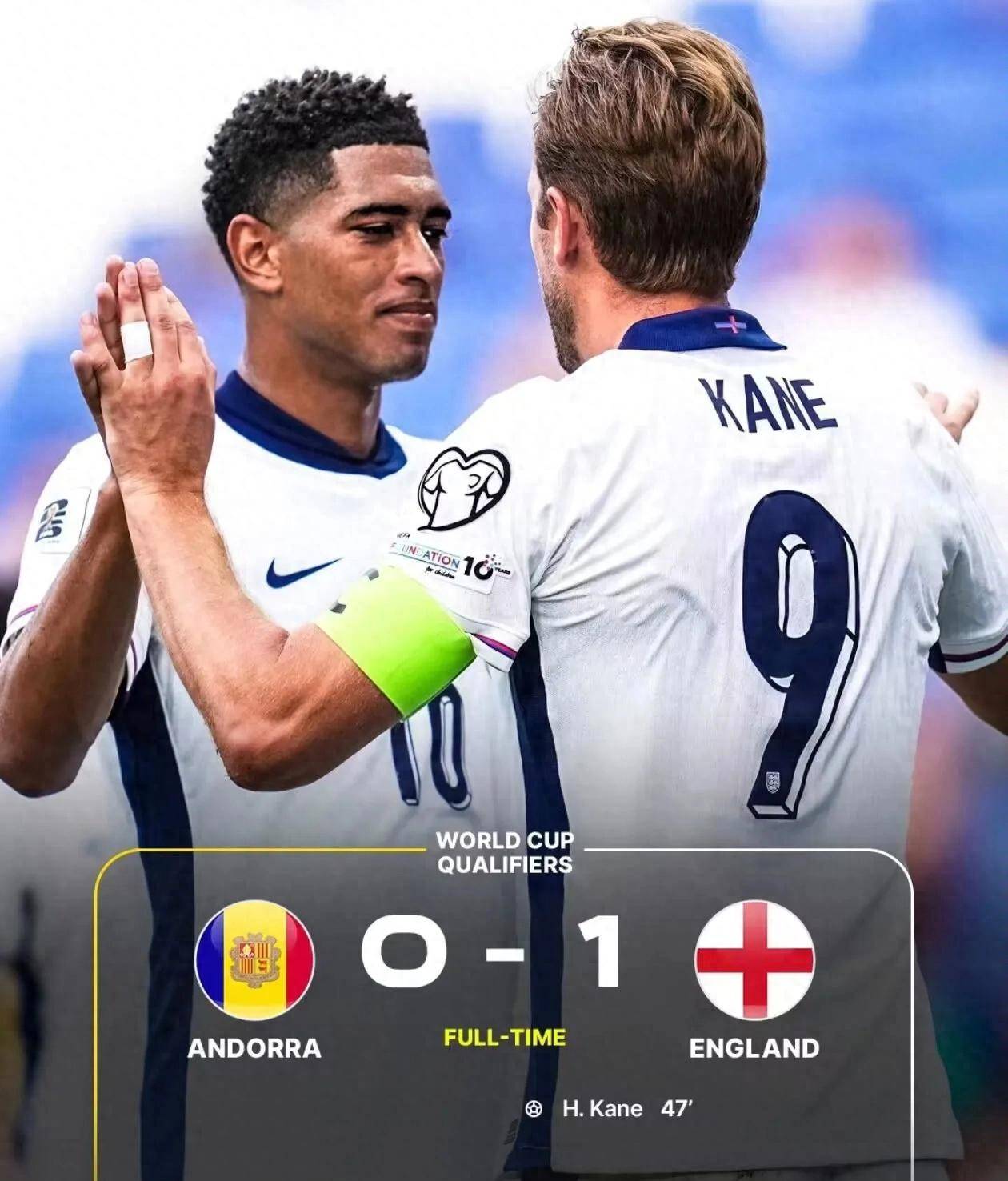 英格兰队史上最年轻队长，带领球队击败对手